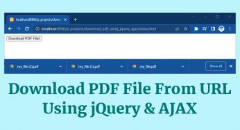 Download PDF File From URL Using jQuery AJAX Method