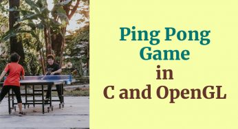 Build Ping Pong Game Using OpenGL and C Programming Code