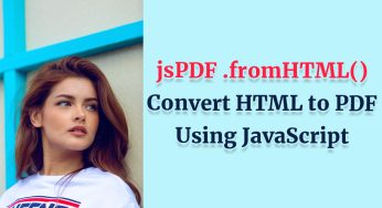 jsPDF .fromHTML() Convert HTML Div Paragraphs to PDF in JavaScript