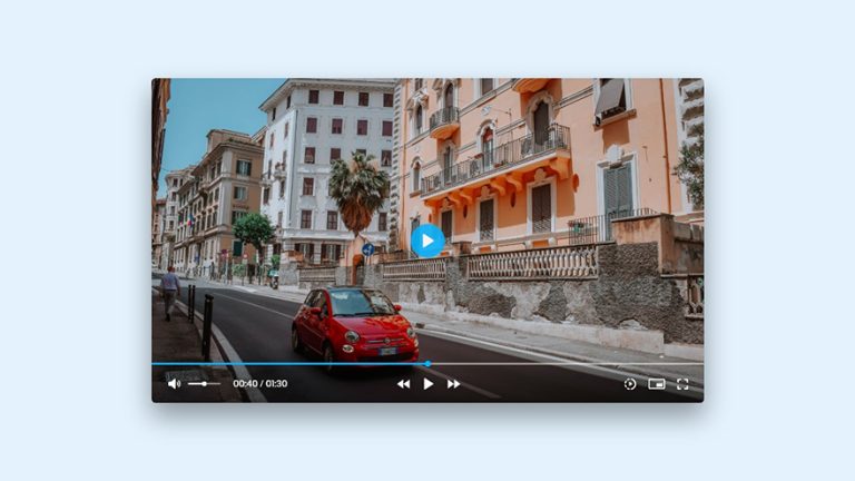 how to make a custom video player in html